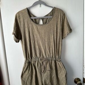 Casual Olive Green Jumpsuit